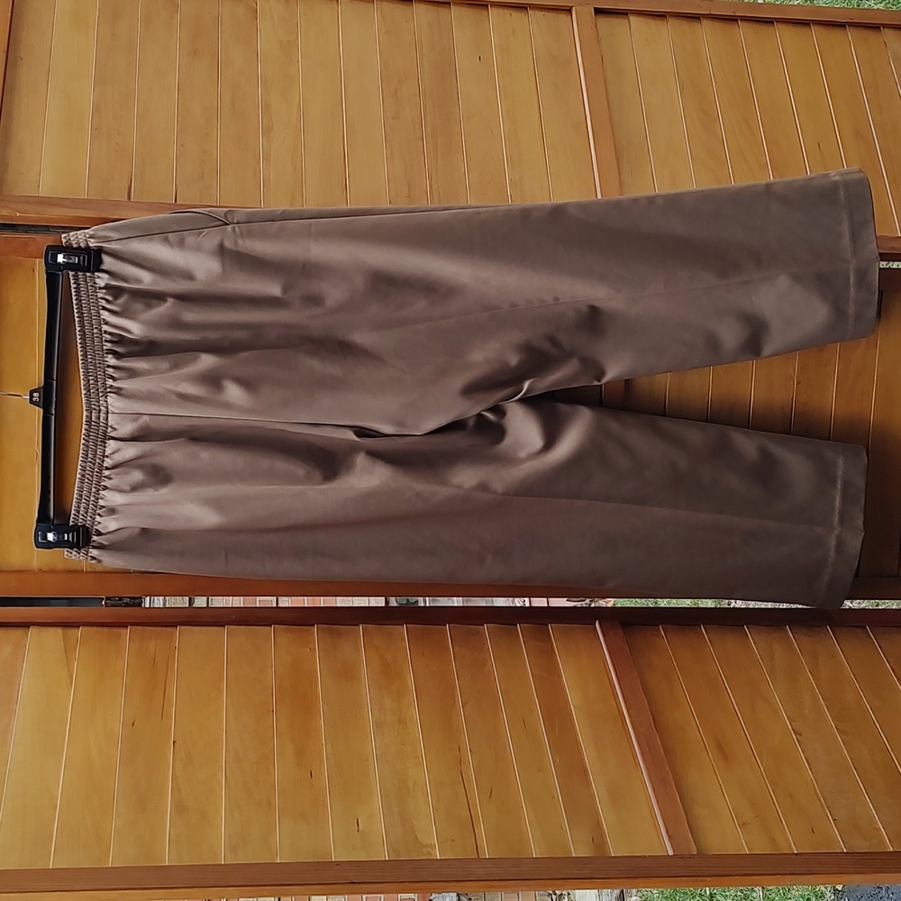 Ladies Alfred Dunner Brown Pants With Pockets Size 10 - Picture 2 of 2